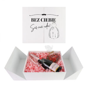 _0063_moet rose wedding box bez ciebie ona 2 Personalizowany Wedding Box z podziękowaniami dla Najlepszej Świadkowej z Szampanem Moet&Chandon