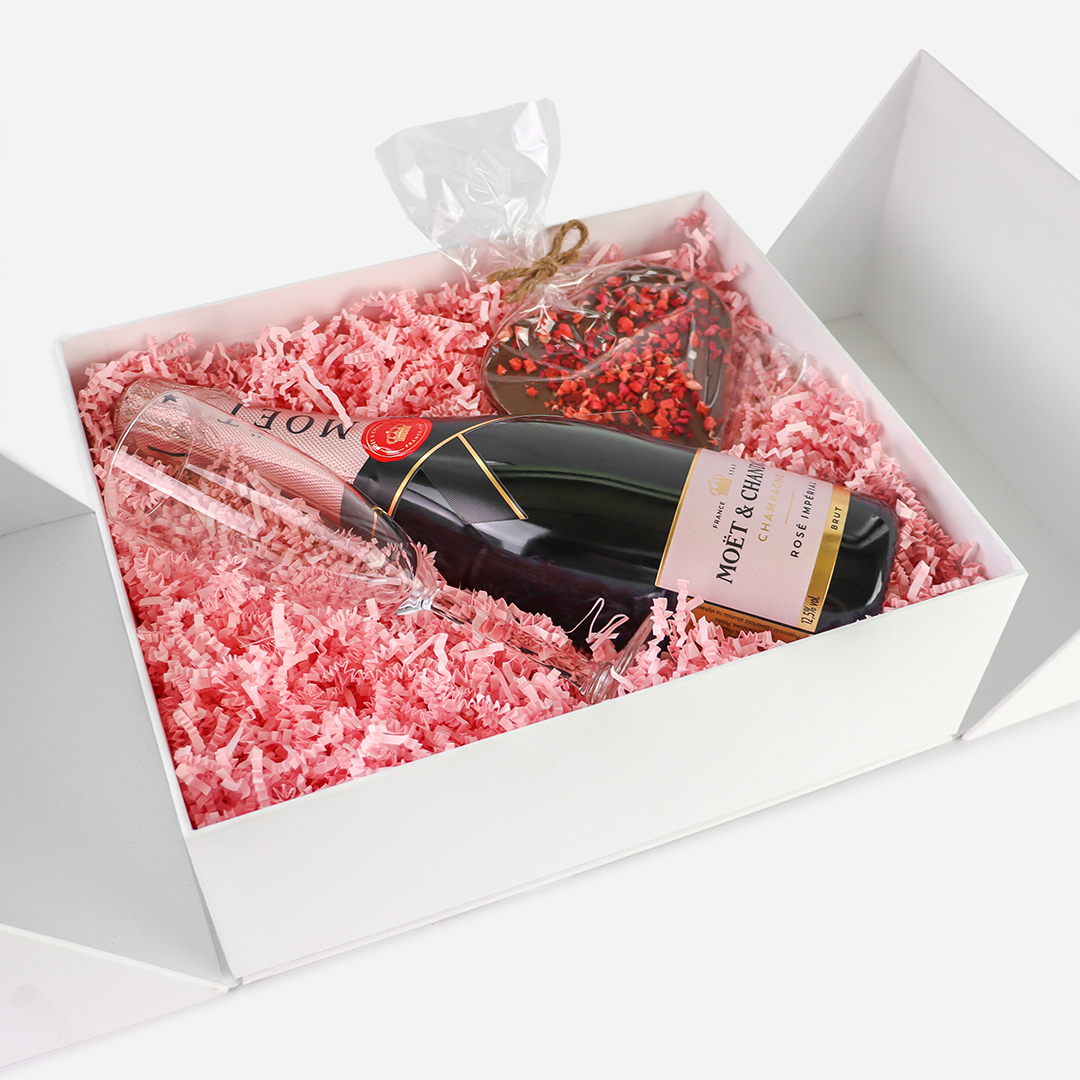 Personalizowany Wedding Box z podziękowaniami dla Najlepszej Świadkowej z Szampanem Moet&Chandon