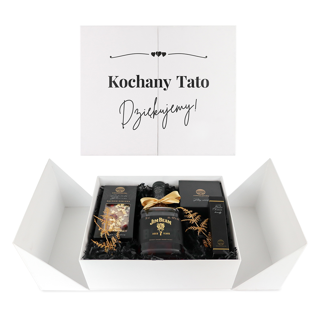 jim beam wedding box kochany tato 2 Personalizowany Wedding Box z podziękowaniami dla Kochanego Taty z Whisky Jim Beam 7YO