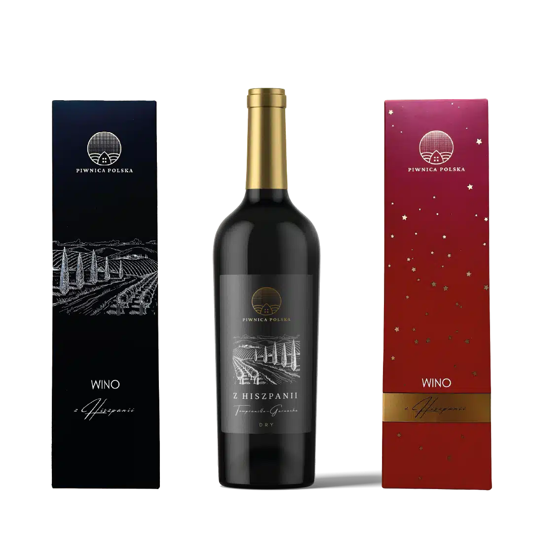 Wino Z Hiszpanii tempranillo-garnacha 0,75l w kartoniku prezentowym