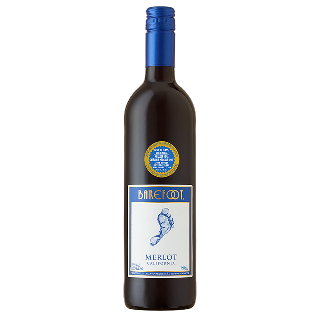 BAREFOOT CLRS MERLOT 0,75L 13,5%