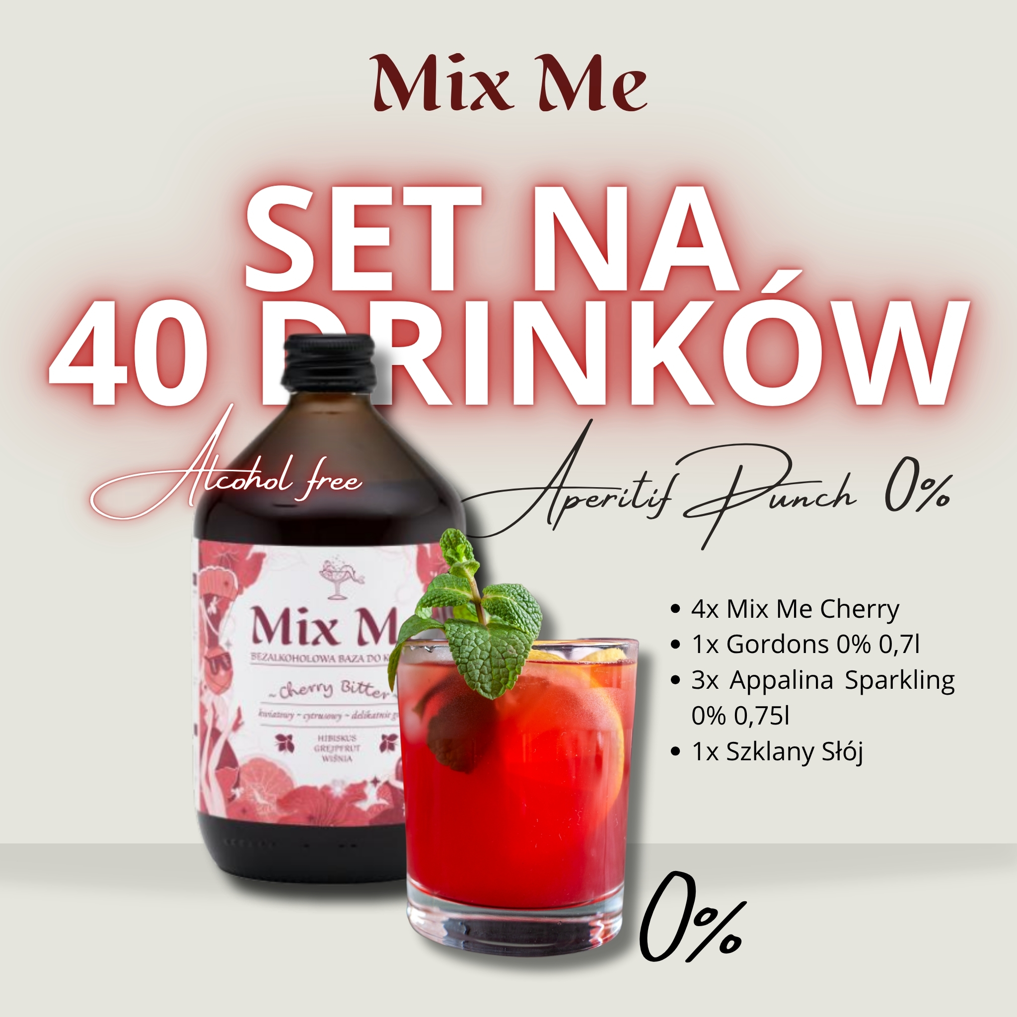Mix Me aperitif Mix me in a Jar -Bezalkoholowy Aperitif Punch