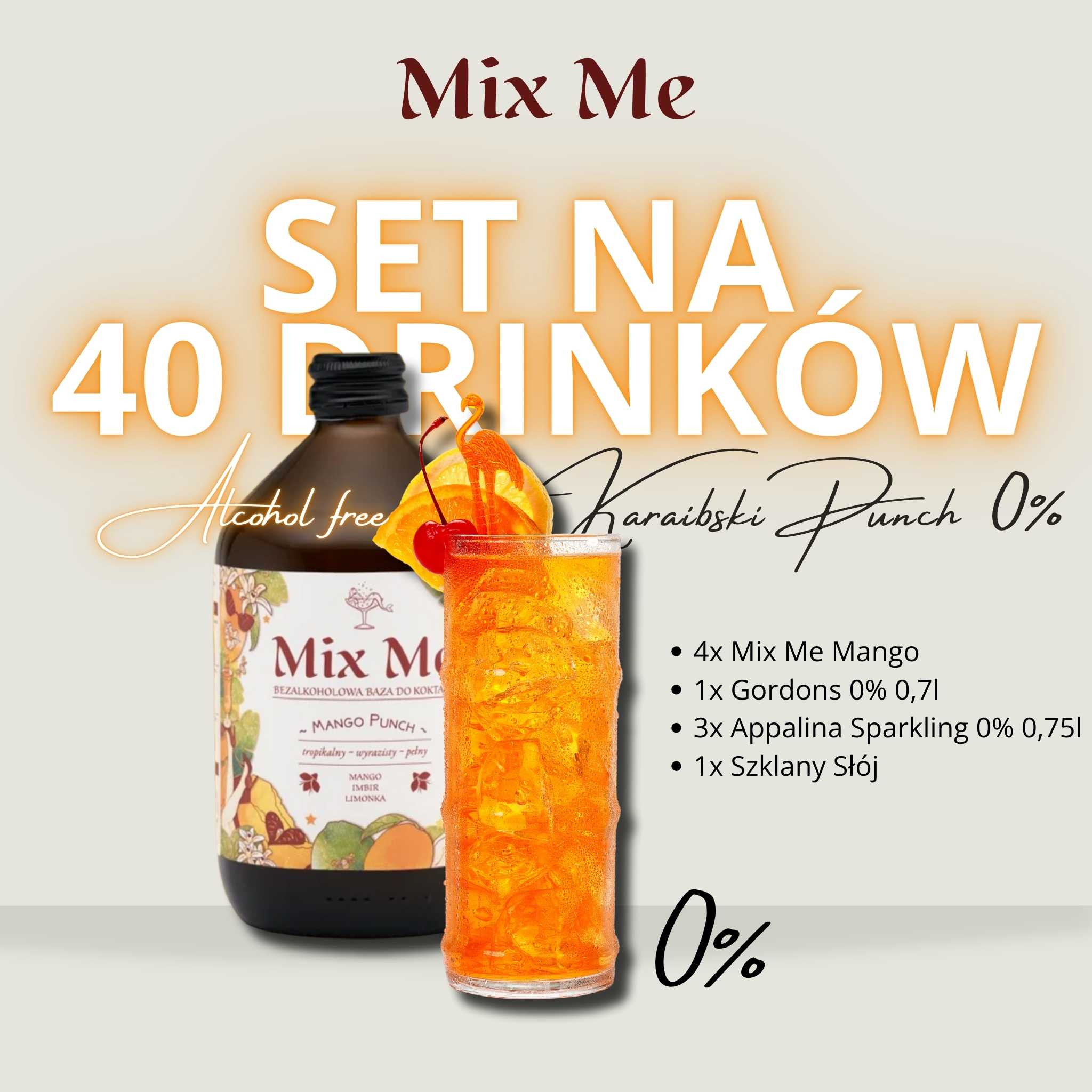 mix me karaibski punch 0% Mix Me in a Jar -Bezalkoholowy Karaibski Punch