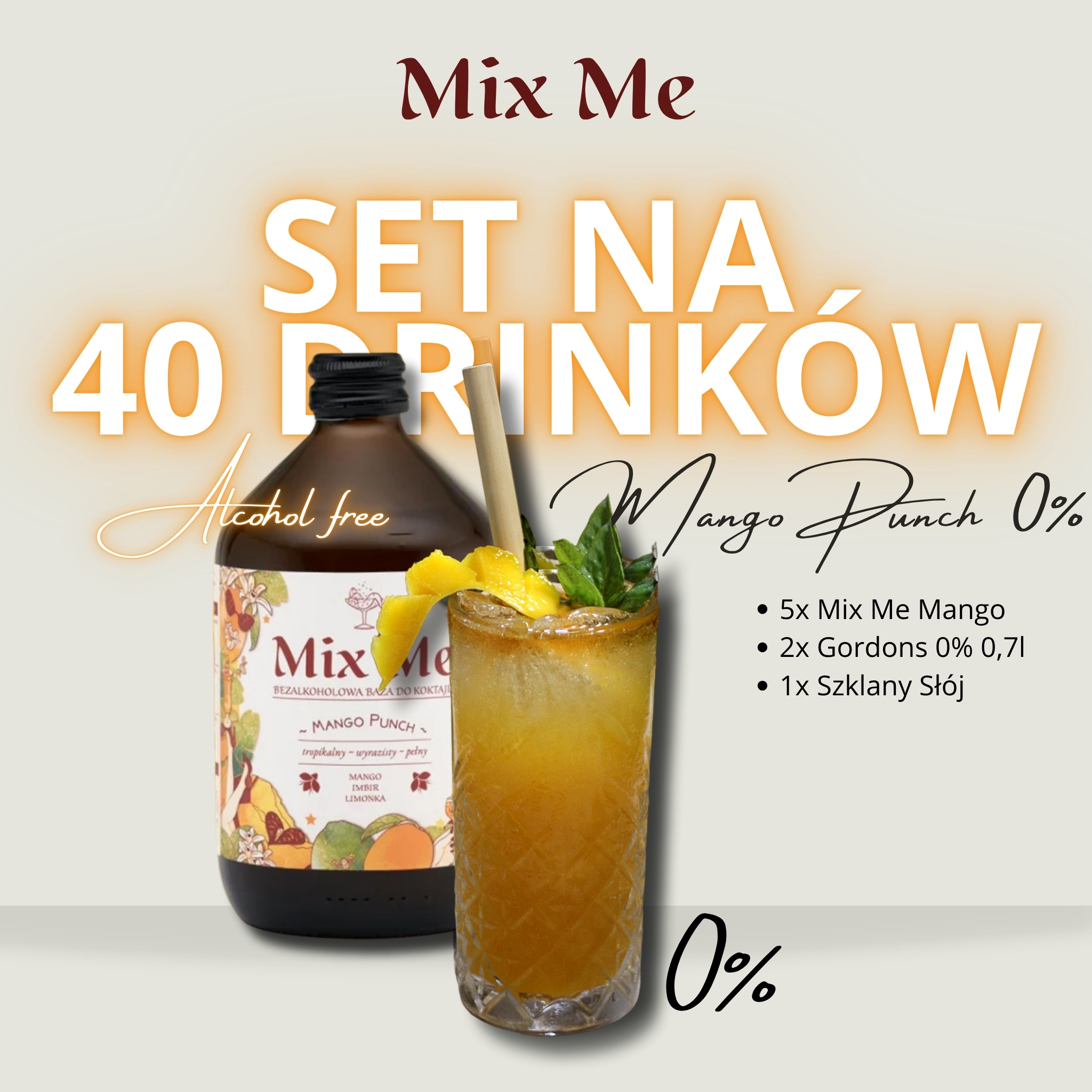 mix me mango punch 0% Mix Me in a Jar -Bezalkoholowy Mango Punch