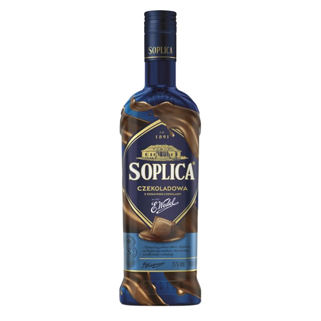 soplica czekoladowa z czekoladą SOPLICA WEDEL CZEKOLADOWA Z DODATKIEM CZEKOLADY 0,5L 15%