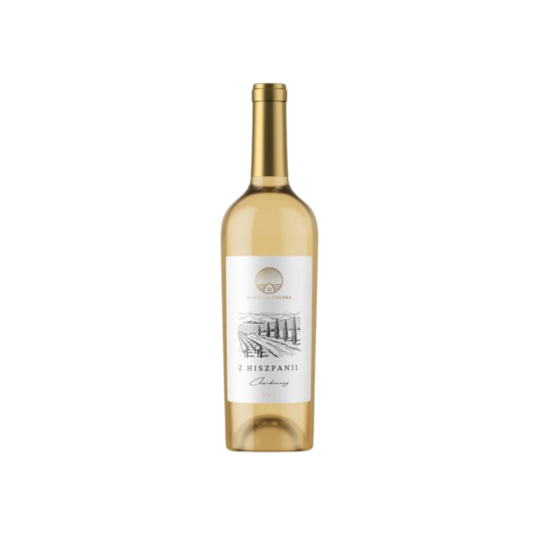Projekt bez nazwy (20) PIWNICA POLSKA WINO Z HISZPANII CHARDONNAY 0,75L