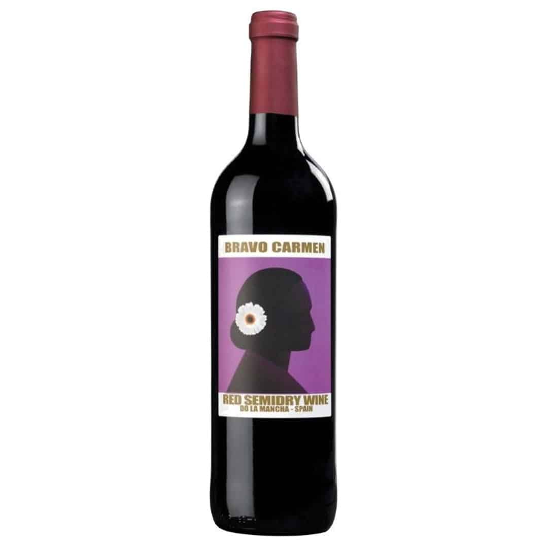 WINO BRAVO CARMEN TEMPANILLO PÓŁSŁODKIE 0,75L 12%