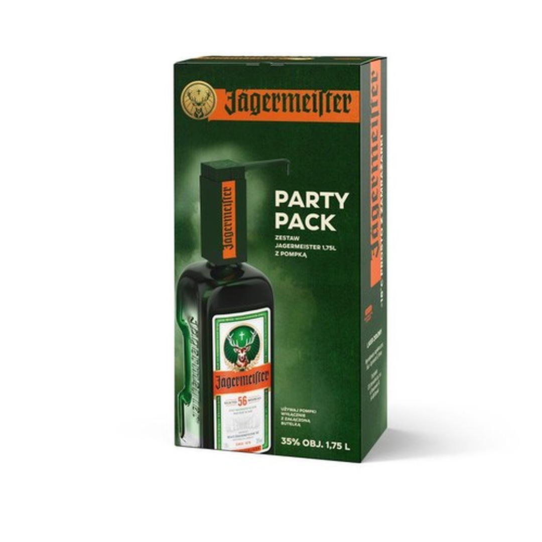 500x500 JAGERMEISTER likier 1,75L 35% + POMPKA