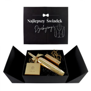 _0002_chopin wedding box najlepszy świadek 2 Personalizowany Wedding Box z podziękowaniami dla Najlepszego Świadka z Wódką Chopin Gold
