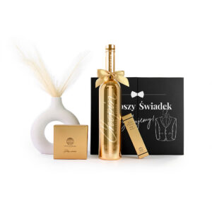 _0003_chopin wedding box najlepszy świadek 1 Personalizowany Wedding Box z podziękowaniami dla Najlepszego Świadka z Wódką Chopin Gold