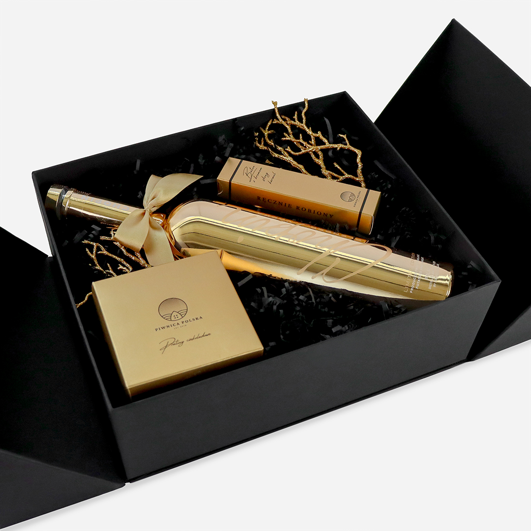 Personalizowany Wedding Box z podziękowaniami dla Najlepszego Świadka z Wódką Chopin Gold