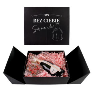 _0016_chandon wedding box bez ciebie ona 2 Personalizowany Wedding Box z Prośbą o Świadkowanie dla Niej z Szampanem Chandon Rose