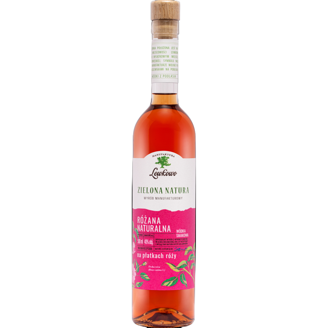 Manufaktura Lewkowo_ZielonaNatura_RÓŻANA 500ml ZIELONA NATURA ROŻANA 0,5L 40%