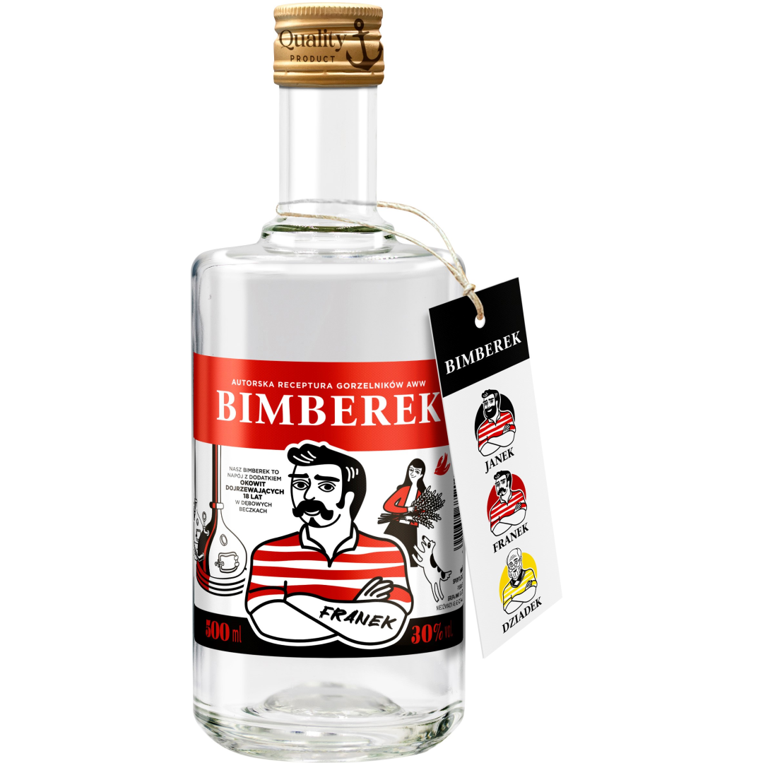 bimber franek BIMBEREK DZIAKA, FRANKA LUB JANKA 0,5L 30%