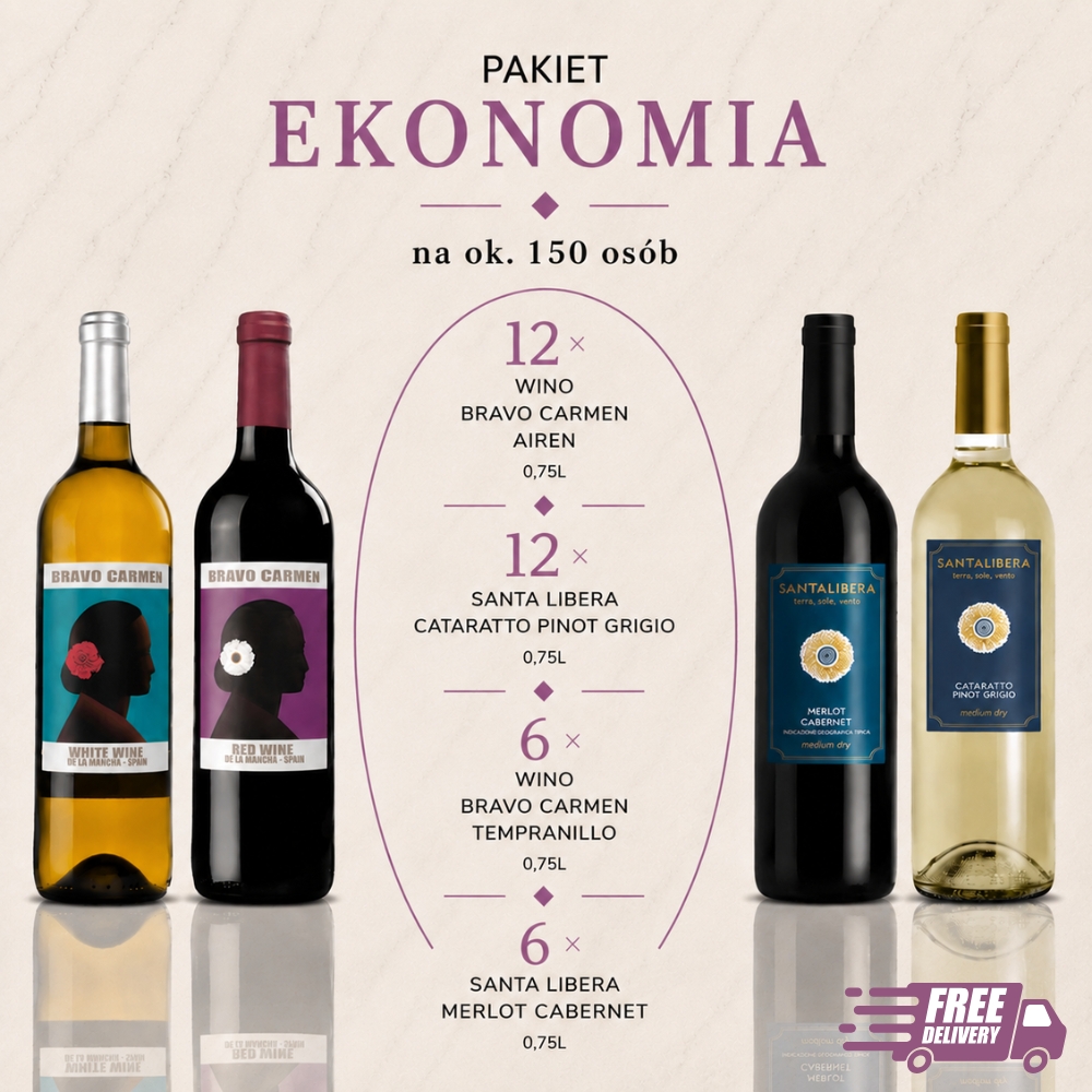 ekonomia 150 Zestaw win Klasyk I Silver do 150 osób
