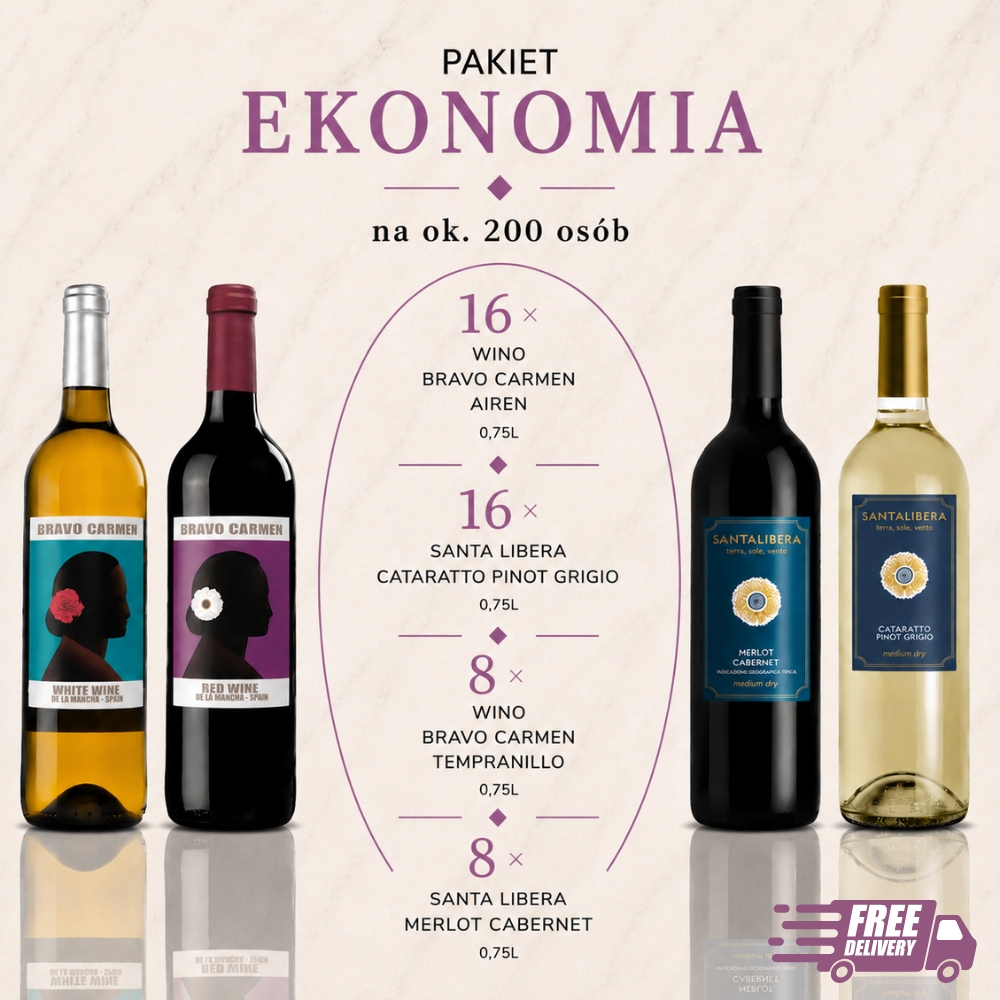 ekonomia 200 Zestaw win Klasyk I Silver do 200 osób