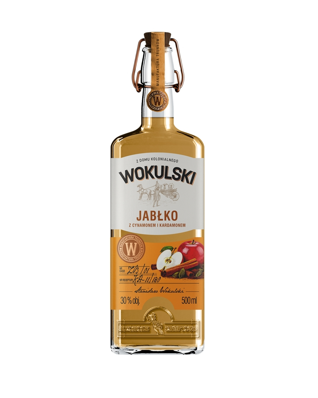 Wyrównanie zdjęcia (12) WOKULSKI KOLONIALNY JABŁKO Z CYNAMONEM I KARDAMONEM 0,5L 30%