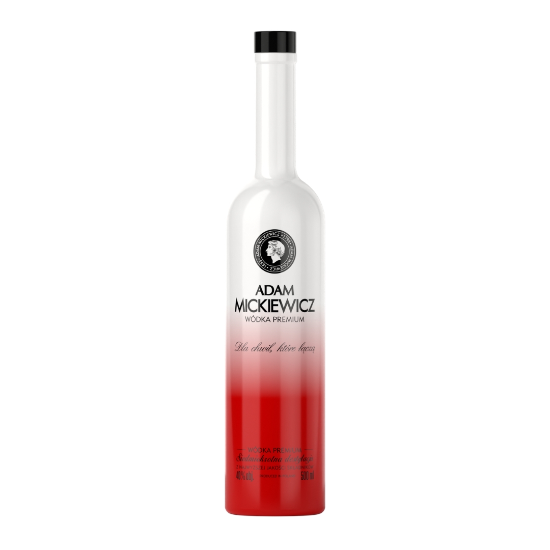 ADAM MICKIEWICZ 0,5L 40% BIAŁO-CZERWONY - Wodka na Wesela